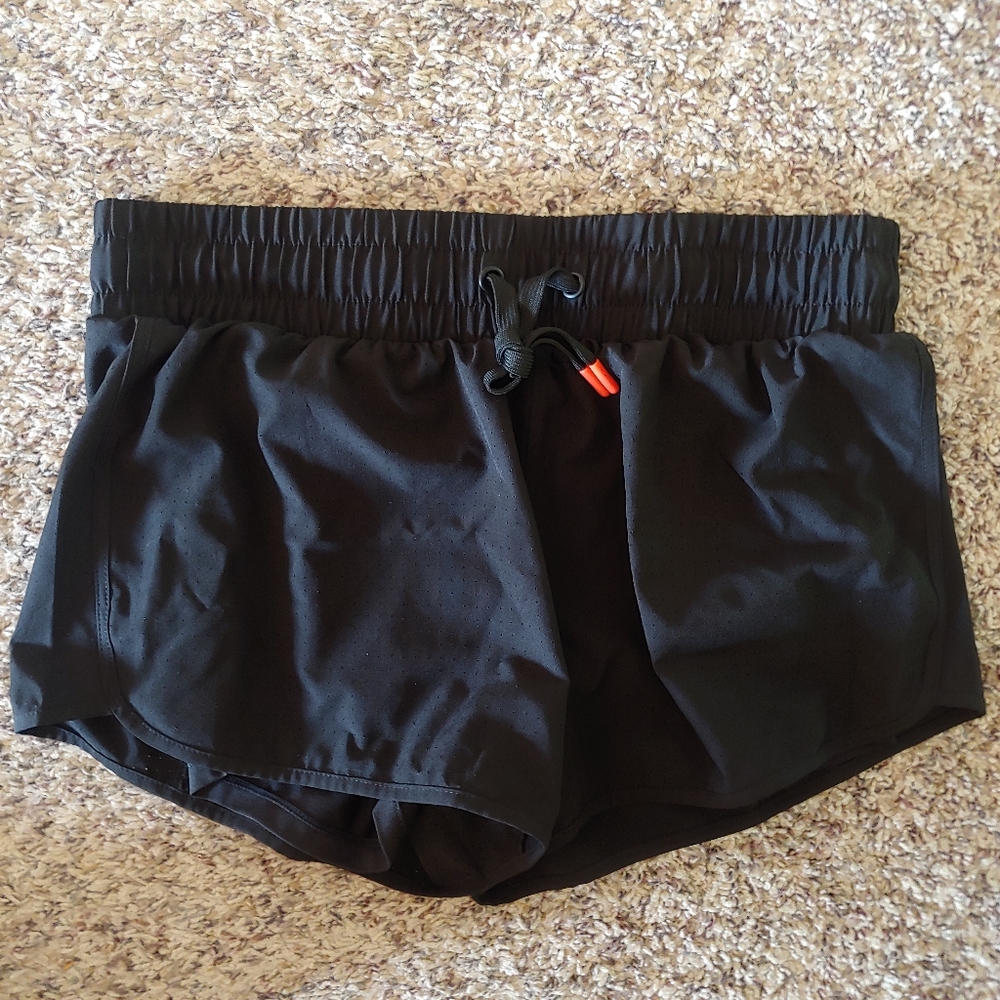 Zyia black mesh energy shorts